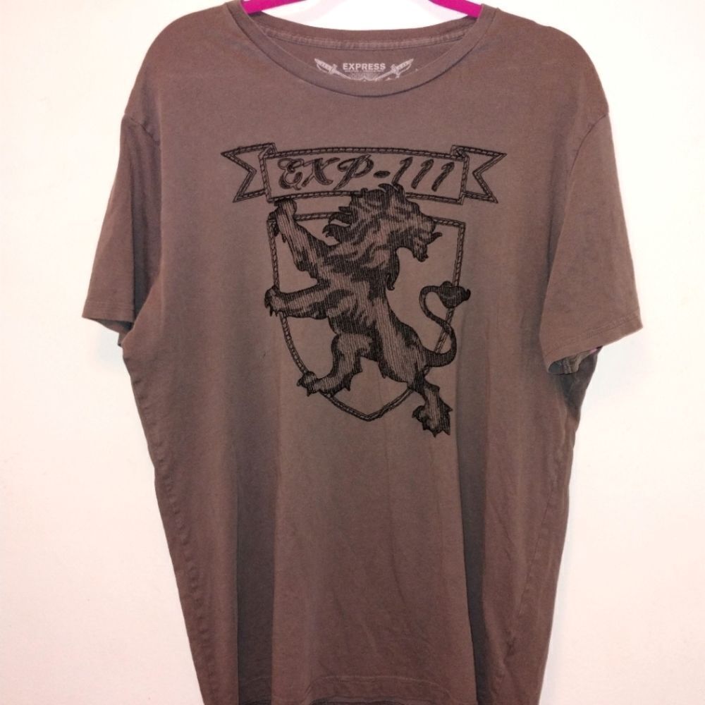 Express grey Lion tee/Unisex - Picture 1 of 7